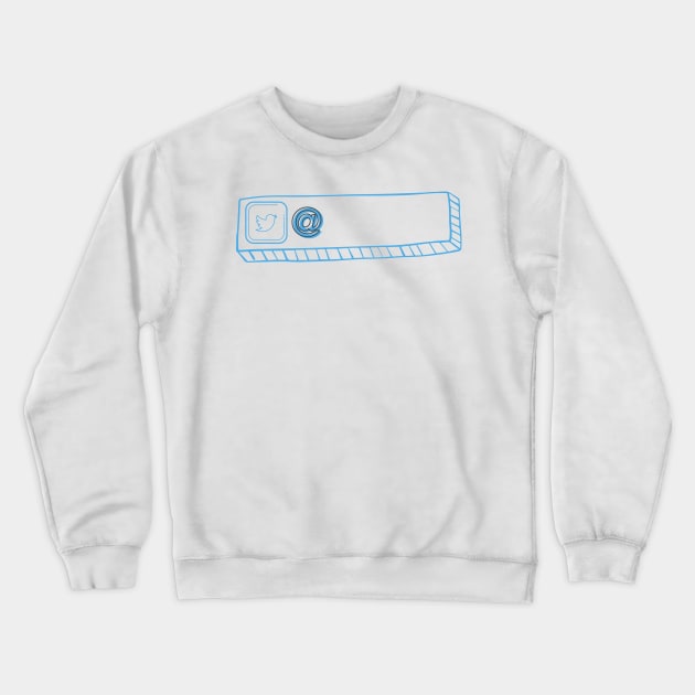 Twitter Username Crewneck Sweatshirt by stickersbyjori